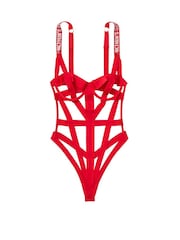 Victoria's Secret Lipstick Red Strappy Unlined Bodysuit - Image 3 of 3