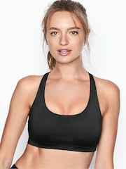 Victoria's Secret Black Smooth Strappy Back Non Wired Minimum Impact Sports Bra - Image 1 of 1