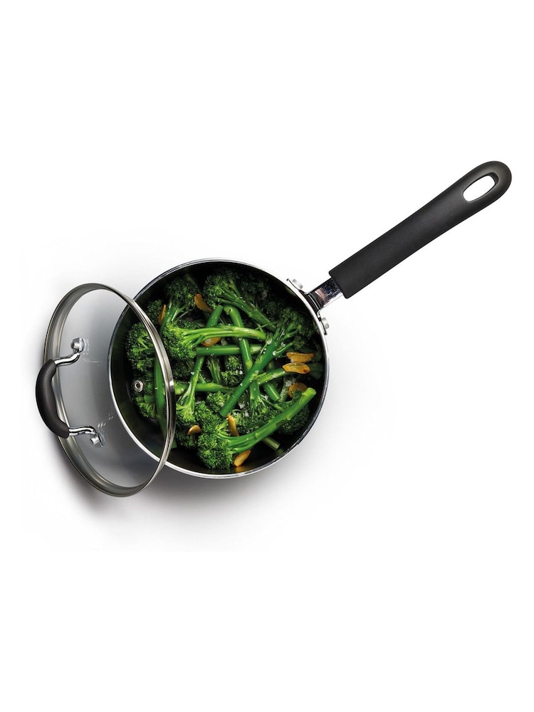 Masterclass Set of 4 Black Saucepan with 3 Divider Baskets - Image 2 of 3 Masterclass Set of 4 Black Saucepan with 3 Divider Baskets - Image 2 of 3