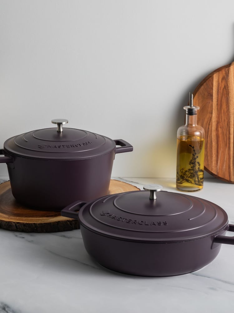 Masterclass Set of 2 Cast Aluminium Casserole Dishes - Bild 1 von 5