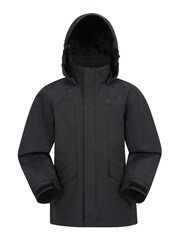 Mountain Warehouse Black Black Solar Kids Waterproof Jacket - Image 1 of 5