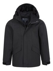 Mountain Warehouse Black Black Solar Kids Waterproof Jacket - Image 5 of 5