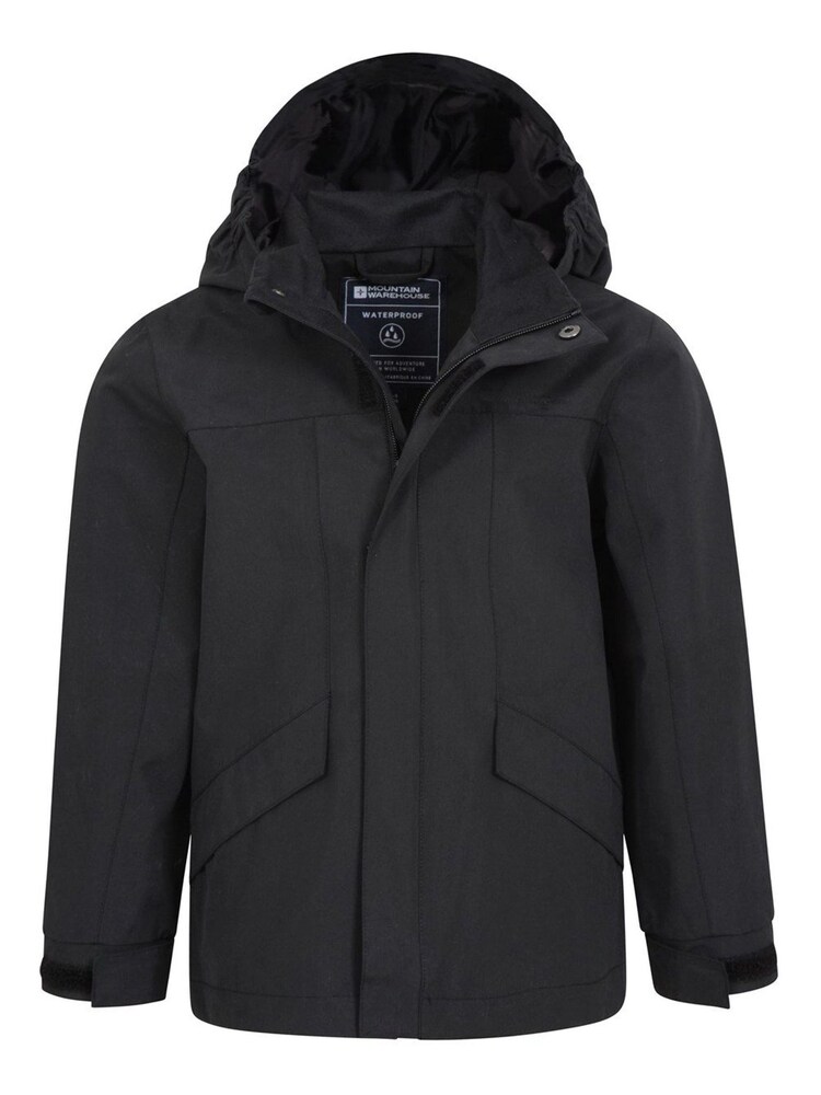 Mountain Warehouse Black Black Solar Kids Waterproof Jacket - Image 5 of 5
