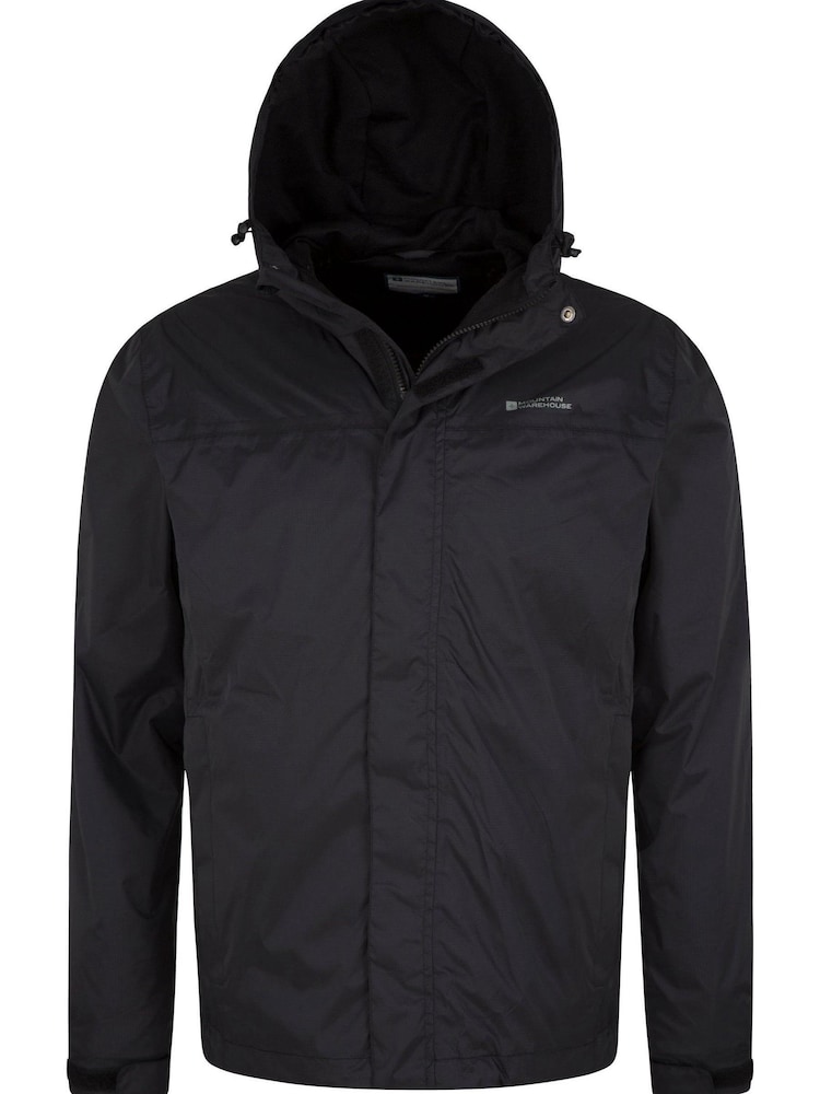 Mountain Warehouse Black Torrent Mens Waterproof Jacket - Image 4 of 4 Mountain Warehouse Black Torrent Mens Waterproof Jacket - Image 4 of 4