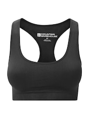 Mountain Warehouse Black Womens Anti-chafe, Racer Back Seamless Sports Bra - Image 1 of 4