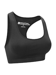 Mountain Warehouse Black Womens Anti-chafe, Racer Back Seamless Sports Bra - Image 2 of 4