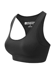 Mountain Warehouse Black Womens Anti-chafe, Racer Back Seamless Sports Bra - Image 3 of 4