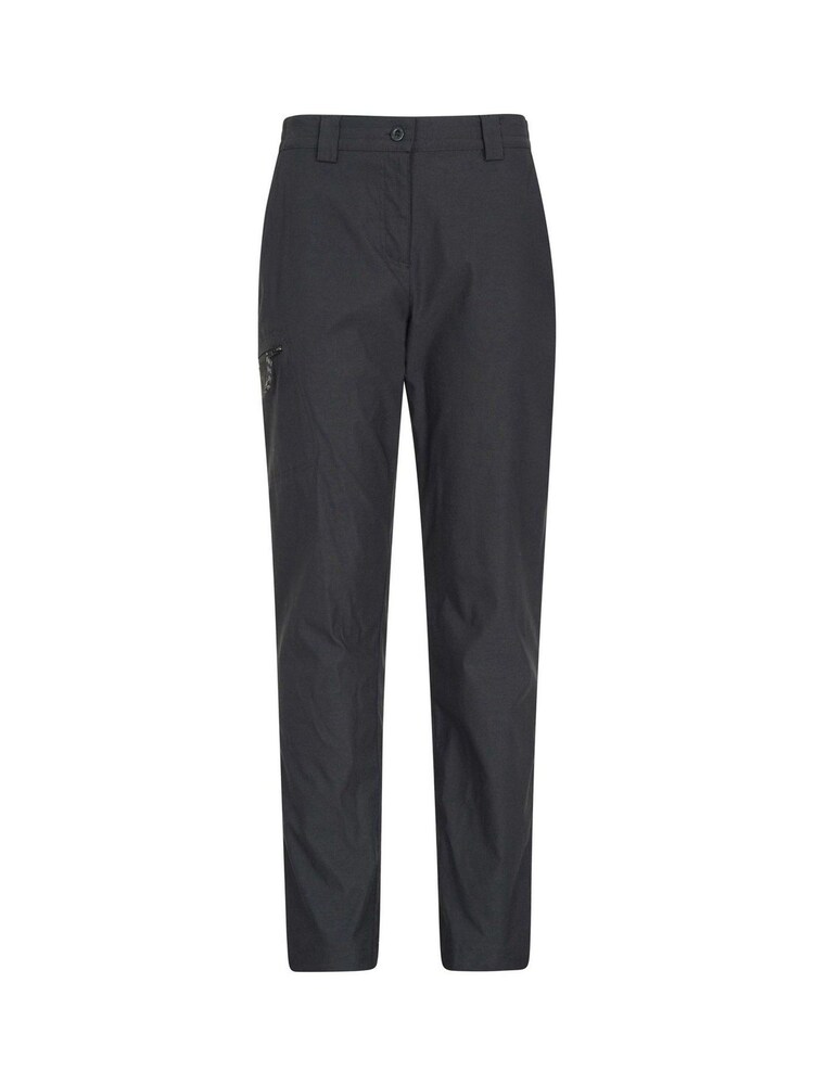 Mountain Warehouse Black Hiker Womens Lightweight Stretch, UV Protect Walking Trousers - Short Length - Image 1 of 4