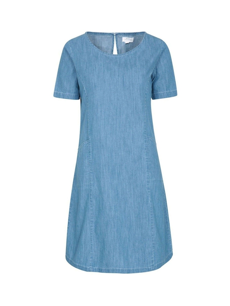 Mountain Warehouse Blue Flora Women UV Protect Cotton Denim Dress - Image 3 of 3