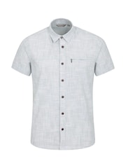 Mountain Warehouse Blue Coconut Slub Texture 100% Cotton Mens Shirt g - Image 1 of 3