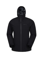 Mountain Warehouse Black Covert Mens Lightweight, Waterproof Outdoor Jacket - Image 1 of 4
