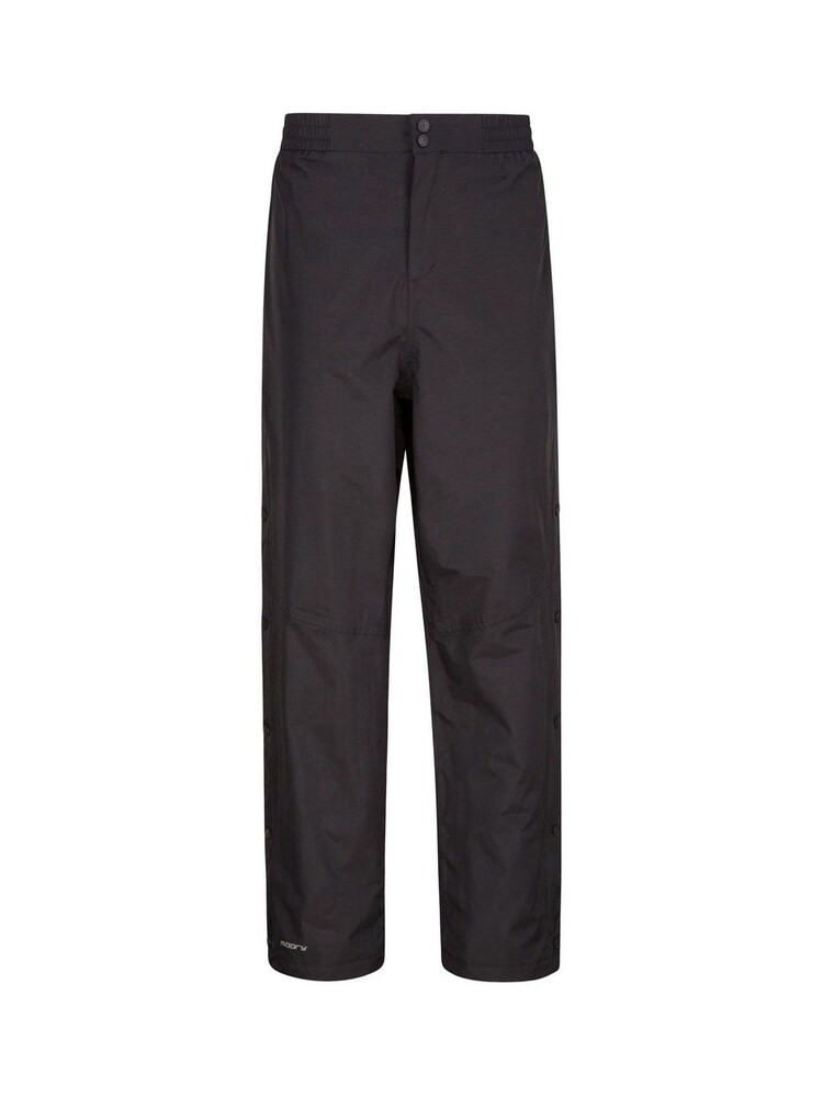 Mountain Warehouse Black Downpour Extreme Waterproof Mens Overtrousers - Short Length - Image 1 of 4