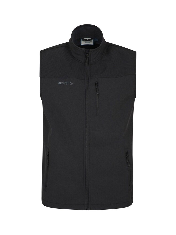 Mountain Warehouse Black Grasmere Mens Water Resistant, Fleece Lined Gilet - Image 1 of 4