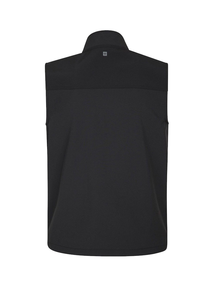 Mountain Warehouse Black Grasmere Mens Water Resistant, Fleece Lined Gilet - Image 2 of 4