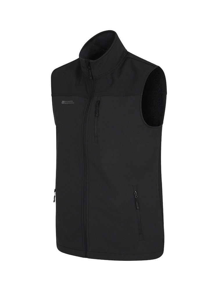 Mountain Warehouse Black Grasmere Mens Water Resistant, Fleece Lined Gilet - Image 4 of 4