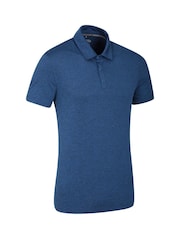 Mountain Warehouse Blue Deuce IsoCool Mens Breathable UV Polo Shirt - Image 2 of 4