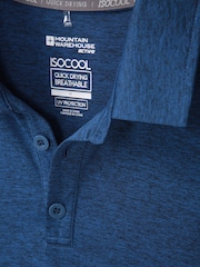 Mountain Warehouse Blue Deuce IsoCool Mens Breathable UV Polo Shirt - Image 4 of 4