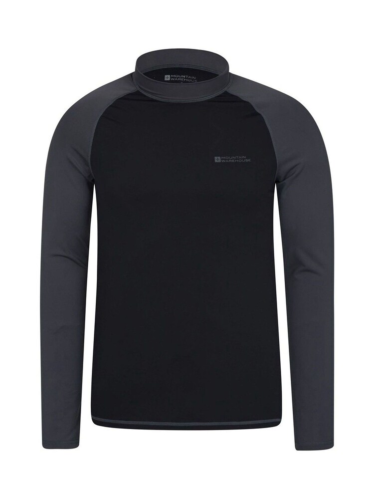 Mountain Warehouse Black Mens Long Sleeve Rash Vest - Image 1 of 4