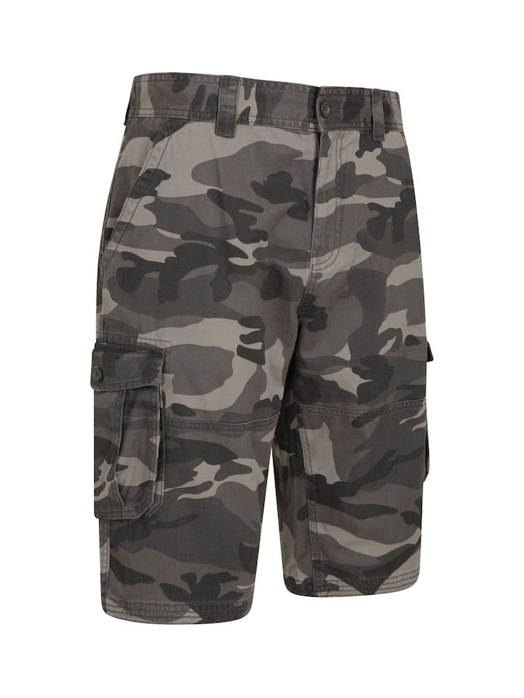 Mountain Warehouse Black Mens Camo 100% Cotton Lightweight Cargo Shorts - Image 2 of 4