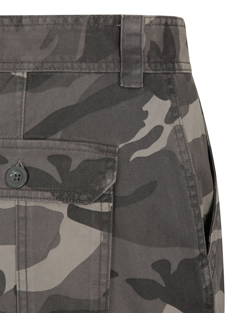 Mountain Warehouse Black Mens Camo 100% Cotton Lightweight Cargo Shorts - Image 4 of 4 Mountain Warehouse Black Mens Camo 100% Cotton Lightweight Cargo Shorts - Image 4 of 4