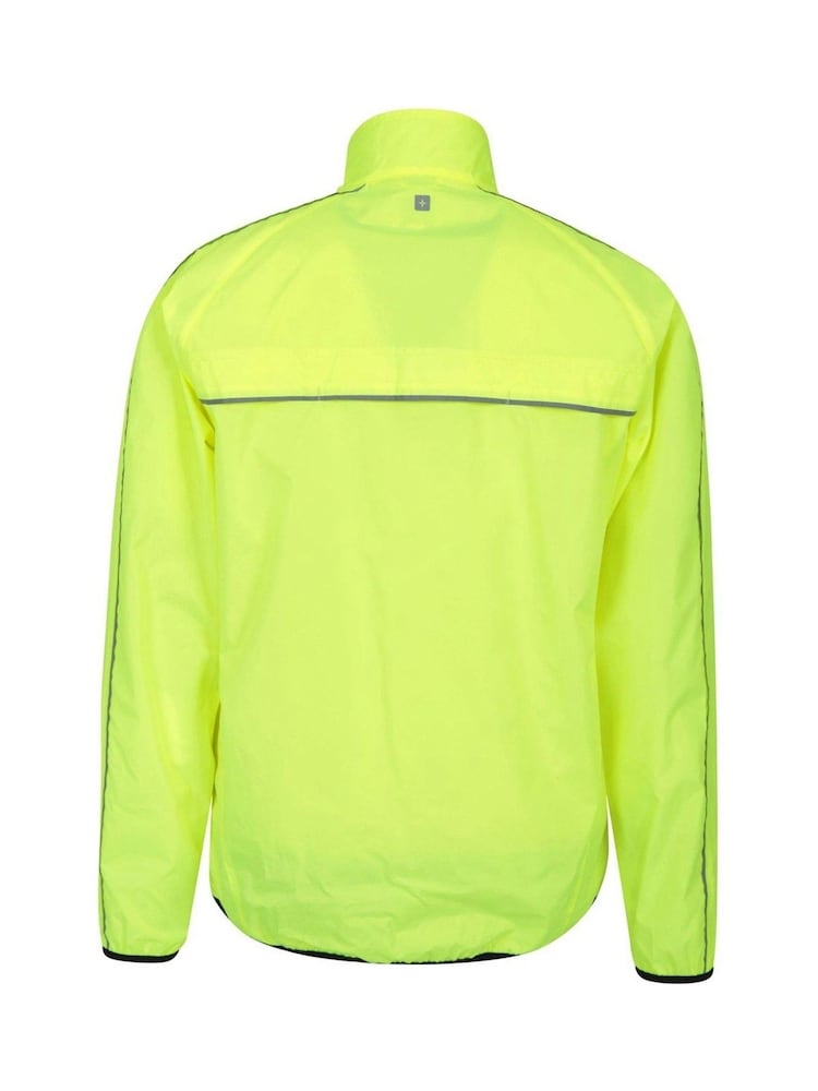 Mountain Warehouse Yellow Force Mens Reflective Water-Resistant Running and Cycling Jacket - Image 4 of 4