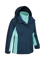 Mountain Warehouse Mid Blue Lightning 3 in 1 Waterproof Jacket - Image 2 of 4