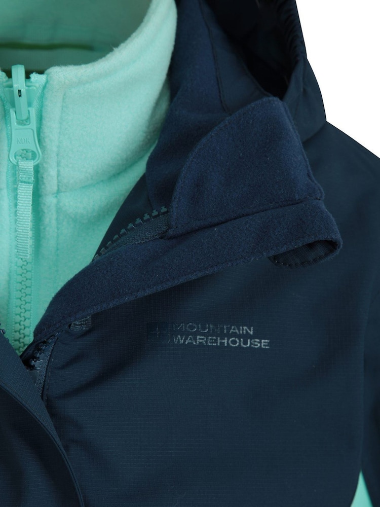 Mountain Warehouse Mid Blue Lightning 3 in 1 Waterproof Jacket - Image 4 of 4