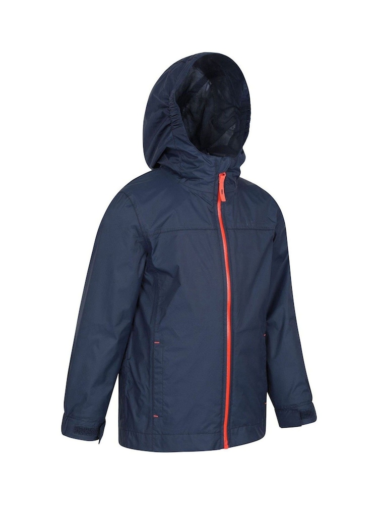 Blau - Mountain Warehouse Torrent Kids Wasserabweisende Jacke - Bild 2 von 4