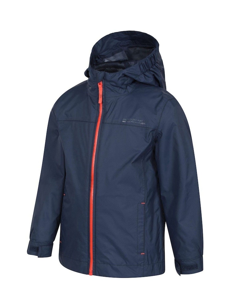 Blau - Mountain Warehouse Torrent Kids Wasserabweisende Jacke - Bild 4 von 4