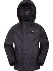 Mountain Warehouse Black Packable Kids Waterproof Jacket - Image 1 of 1