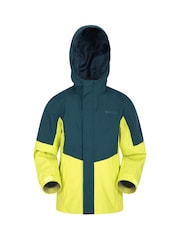 Mountain Warehouse Green Meteor Kids Waterproof, Breathable Outdoor Jacket - Image 1 of 4