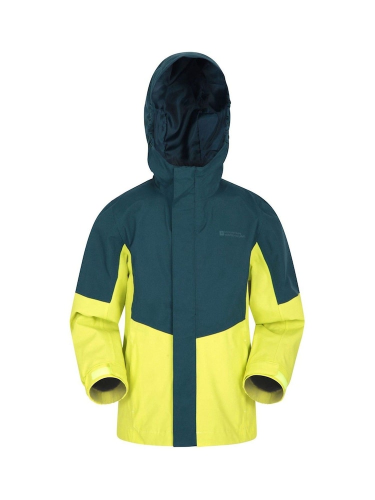 Mountain Warehouse Green Meteor Kids Waterproof, Breathable Outdoor Jacket - Image 1 of 4