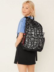 Victoria's Secret PINK Pure Black Mixed Logo Classic Backpack - Image 1 of 5
