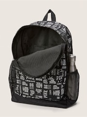 Victoria's Secret PINK Pure Black Mixed Logo Classic Backpack - Image 5 of 5