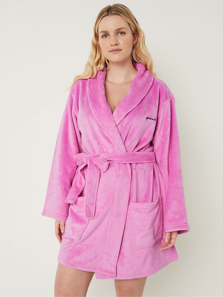 Victoria's Secret PINK Pink Bloom Cosy Long Sleeve Dressing Gown - Image 1 of 5