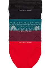 Victoria's Secret Black/Green/Purple/Red Bikini Hipster Multipack Knickers - Image 1 of 1