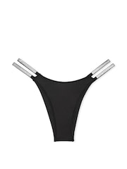 Victoria's Secret Black Smooth Double Brazilian Shine Strap Knickers - Image 3 of 4