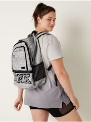 Victoria's Secret PINK Jet Lag Heather Grey College Backpack - Image 1 of 6