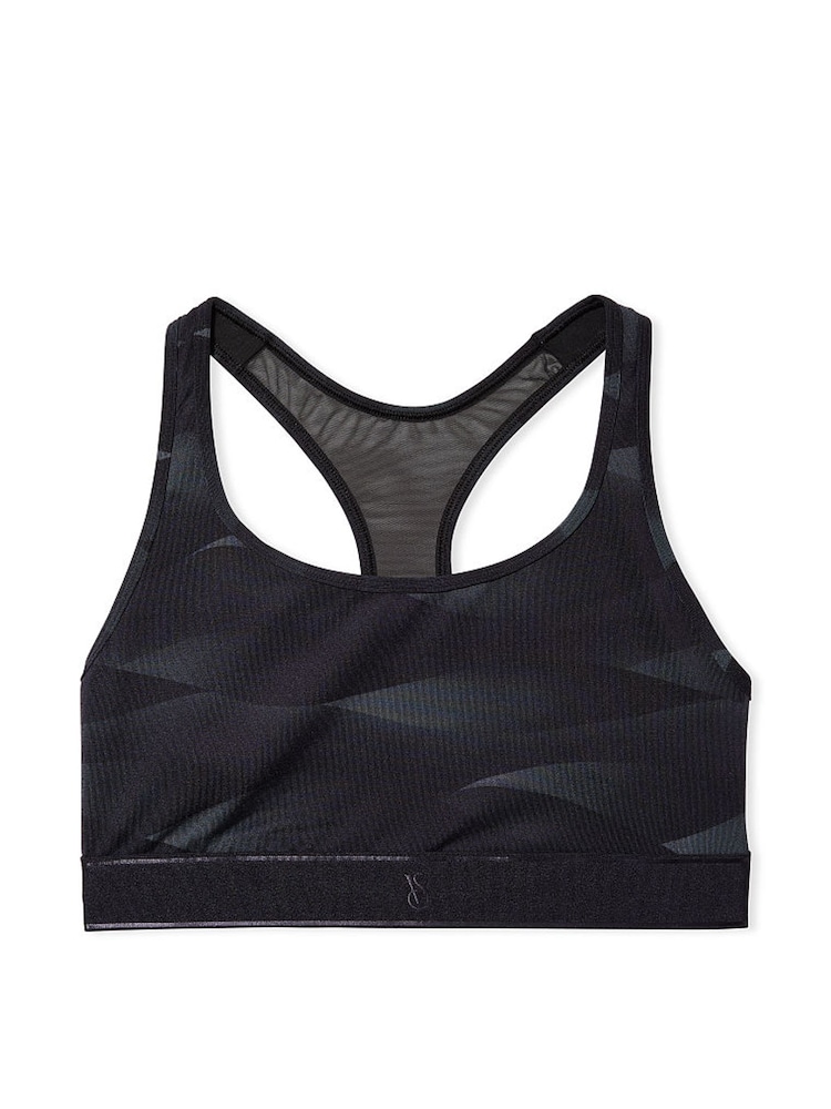 Victoria's Secret Black Grey Wave Knockout Player Medium Impact Sports Bra - Image 4 of 4