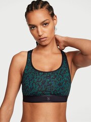 Victoria's Secret Blue Leopard Player Unlined Sports Bra - Image 1 of 4