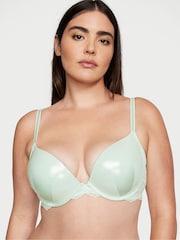 Victoria's Secret Misty Jade Foil Green Plunge Bra - Image 1 of 1