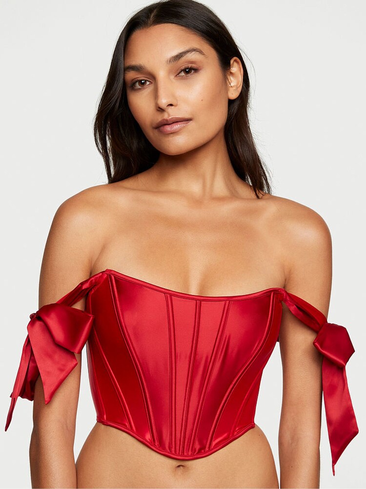 Victoria's Secret Lipstick Red Corset Bra Top - Image 1 of 4