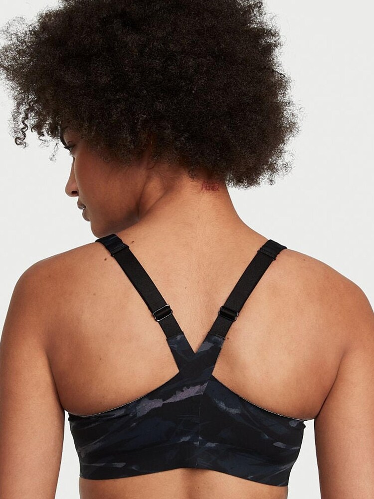 Victoria's Secret Zebra Grey Smooth Front Fastening Wired High Impact Sports Bra - Image 2 of 4