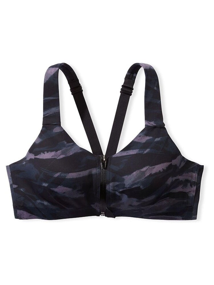 Victoria's Secret Zebra Grey Smooth Front Fastening Wired High Impact Sports Bra - Image 4 of 4