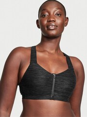 Victoria's Secret Onyx Grey Smooth Front Fastening Wired High Impact Sports Bra - Image 1 of 4