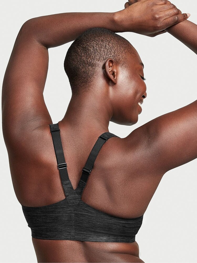 Victoria's Secret Onyx Grey Smooth Front Fastening Wired High Impact Sports Bra - Image 2 of 4