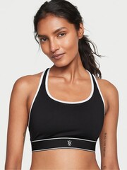 Victoria's Secret Black & White Player Unlined Sports Bra - Image 1 of 3