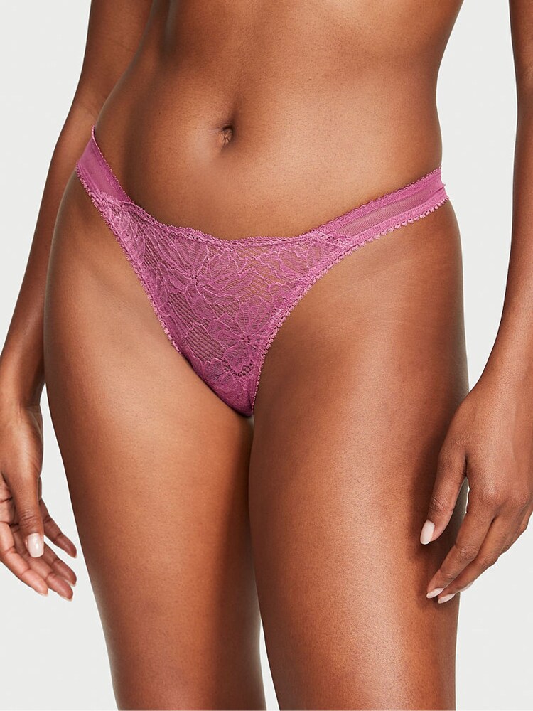 Victoria's Secret Romance Red Fleur Noir Brazilian Knickers - Image 1 of 3