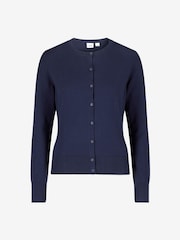 Gap Blue Lightweight Cotton Long Sleeve Crew Neck Cardigan - Image 6 of 6