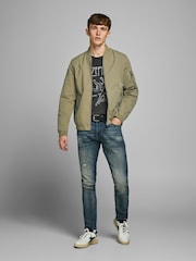 Jack & Jones Green Bomber Jacket - Image 2 of 5